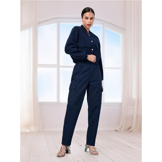 Sinsay - Jeansy cargo - granatowy ze sklepu Sinsay w kategorii Jeansy damskie - zdjęcie 175524250