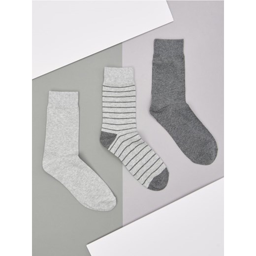 Sinsay - Skarpetki 3 pack - szary Sinsay 43/46 Sinsay