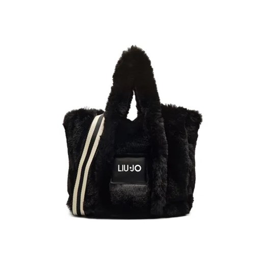 Shopper bag Liu Jo duża czarna matowa