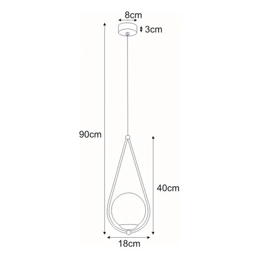Czarna pojedyncza lampa wisząca - S052-Drima Lumes One Size promocyjna cena Edinos.pl