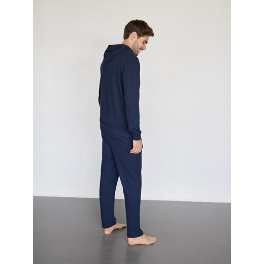 Reserved - Dwuczęściowa piżama z bawełną - granatowy Reserved S Reserved