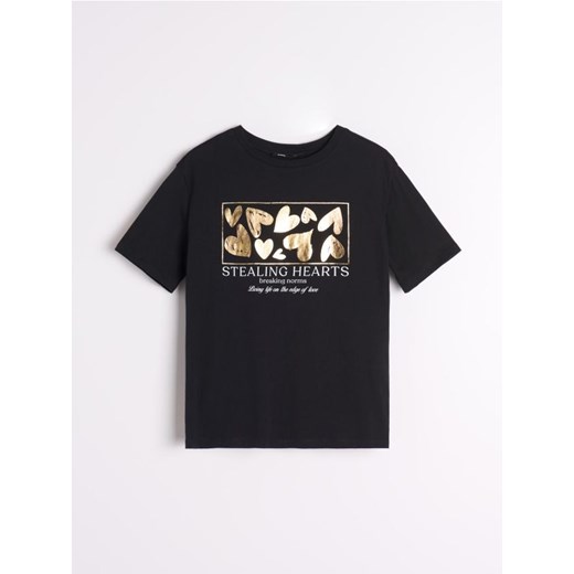 Sinsay - Koszulka - czarny Sinsay XS Sinsay