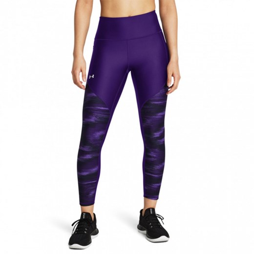 Damskie legginsy treningowe Under Armour Tech Print Panel Ankle - fioletowe ze sklepu Sportstylestory.com w kategorii Spodnie damskie - zdjęcie 175535004