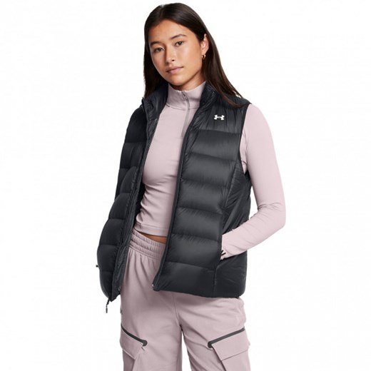 Damski bezrękawnik z naturalnym puchem Under Armour Legend Down Vest - czarny ze sklepu Sportstylestory.com w kategorii Kamizelki damskie - zdjęcie 175535161