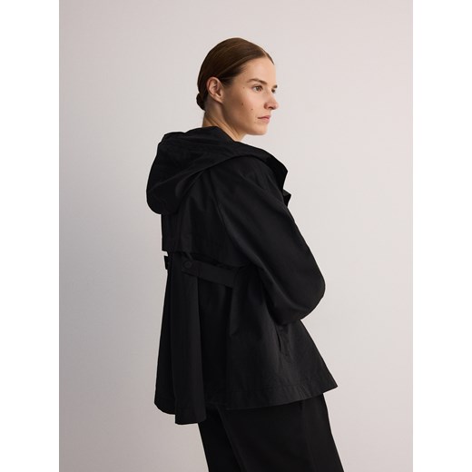 Reserved - Kurtka oversize z kapturem - czarny Reserved M Reserved