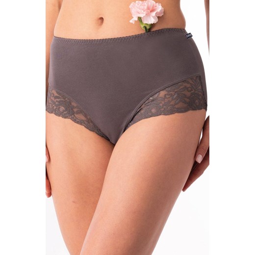 2-pack figi damskie z wysokim stanem LPF 816, Kolor brązowy-wzór, Rozmiar S, Key ze sklepu Primodo w kategorii Majtki damskie - zdjęcie 175545980