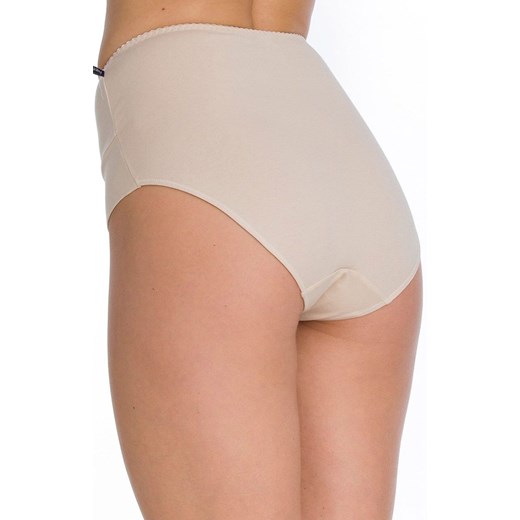2-pack majtki z podwyższonym stanem beżowe LPF 110, Kolor beżowy, Rozmiar 3XL, Key ze sklepu Intymna w kategorii Majtki damskie - zdjęcie 175546364