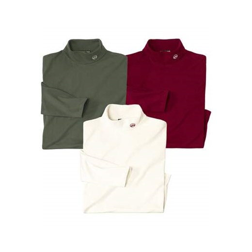Zestaw 3 półgolfów ze sklepu Atlas For Men w kategorii Swetry męskie - zdjęcie 175547050