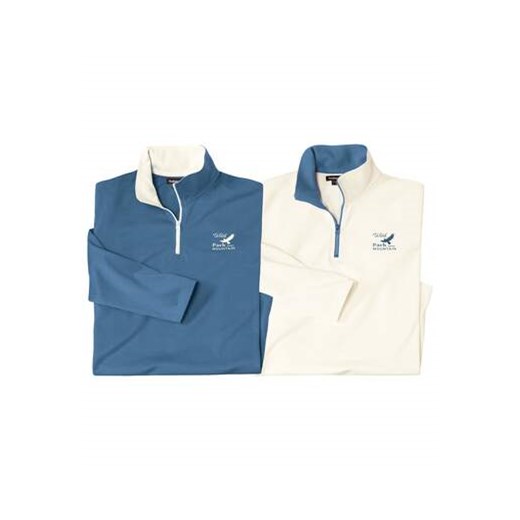 Zestaw 2 półgolfów z kołnierzem z suwakiem ze sklepu Atlas For Men w kategorii T-shirty męskie - zdjęcie 175547082