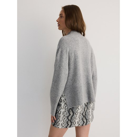 Reserved - Sweter z golfem - jasnoszary Reserved M Reserved