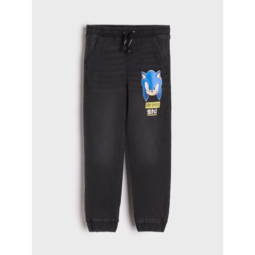 Sinsay - Jeansy Sonic - czarny Sinsay 98 Sinsay