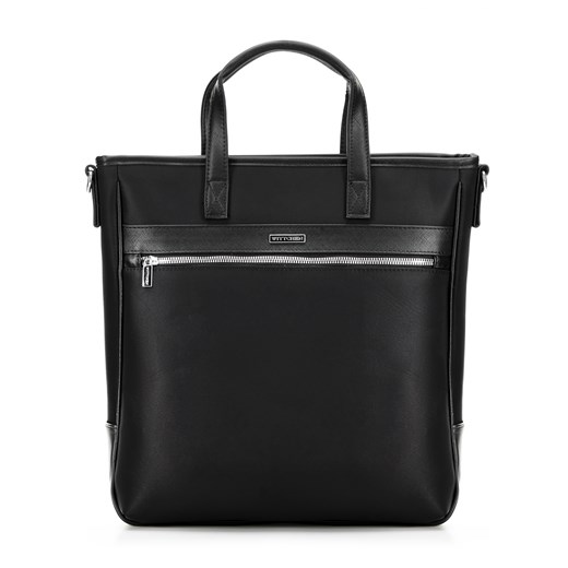 Torba na laptopa 13’’ z ekoskóry czarna ze sklepu WITTCHEN w kategorii Torby na laptopa - zdjęcie 175550352