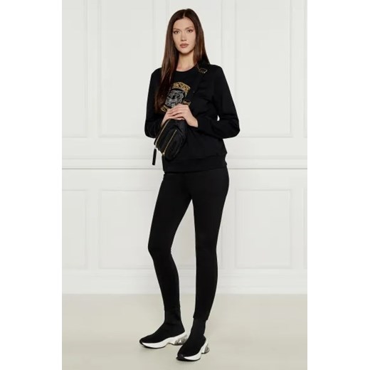 Buty sportowe damskie Love Moschino sneakersy bez zapięcia czarne tkaninowe jesienne
