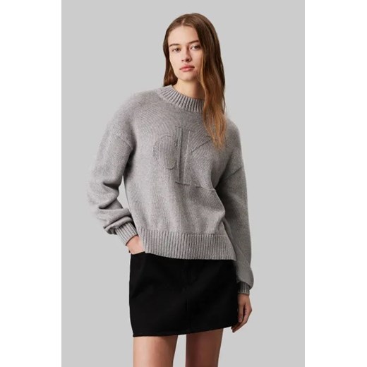 Sweter damski Calvin Klein casual z okrągłym dekoltem