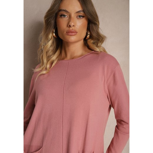 Sukienka Renee casual trapezowa mini z okrągłym dekoltem
