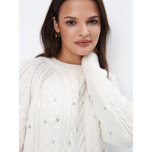 Sweter damski Mohito z okrągłym dekoltem 