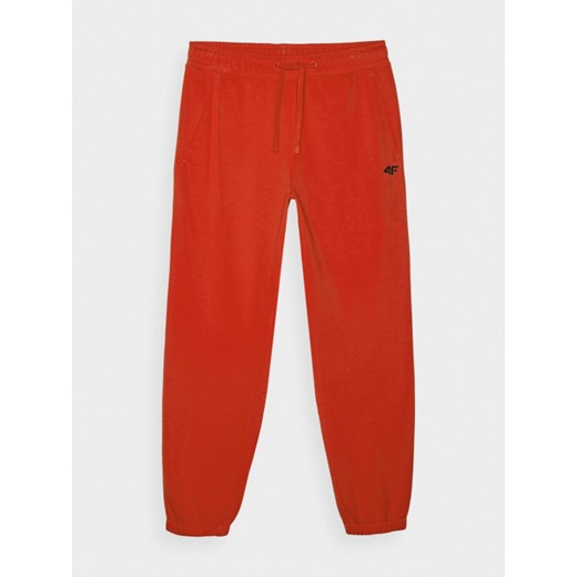 Męskie spodnie dresowe joggery 4F 4FWMM00TTROM1139 - czerwone ze sklepu Sportstylestory.com w kategorii Spodnie męskie - zdjęcie 175556830