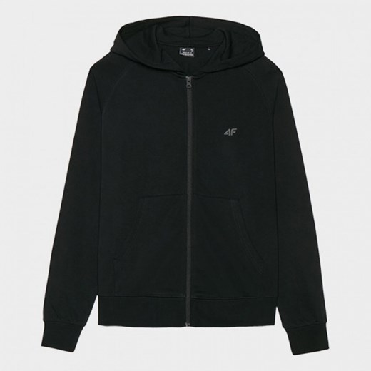 Damska bluza dresowa rozpinana z kapturem 4F 4FWMM00TSWSF1763 - czarna ze sklepu Sportstylestory.com w kategorii Bluzy damskie - zdjęcie 175556944