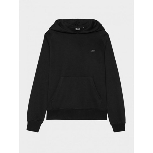Damska bluza dresowa nierozpinana z kapturem 4F 4FWMM00TSWSF1764 - czarna ze sklepu Sportstylestory.com w kategorii Bluzy damskie - zdjęcie 175556960