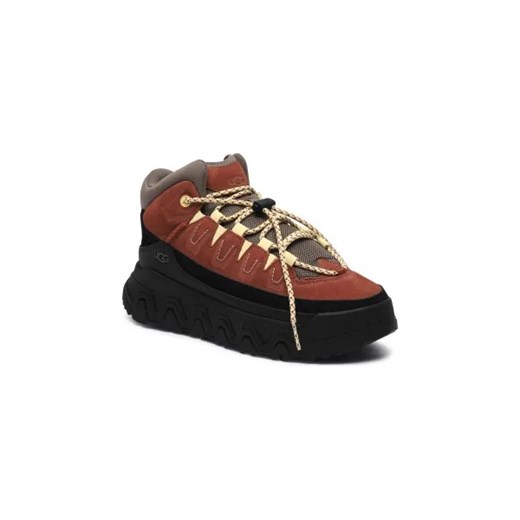 Buty sportowe damskie UGG sneakersy czerwone sznurowane