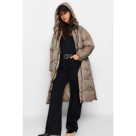 trendyol Płaszcz zimowy w kolorze szarobrązowym Trendyol M okazyjna cena Limango Polska