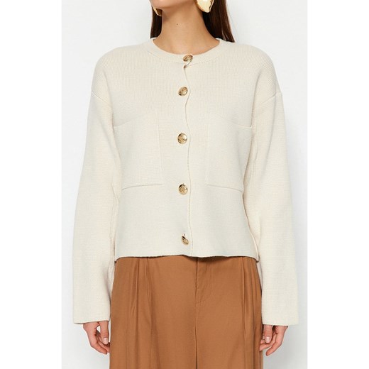 trendyol Kardigan w kolorze kremowym Trendyol S Limango Polska wyprzedaż