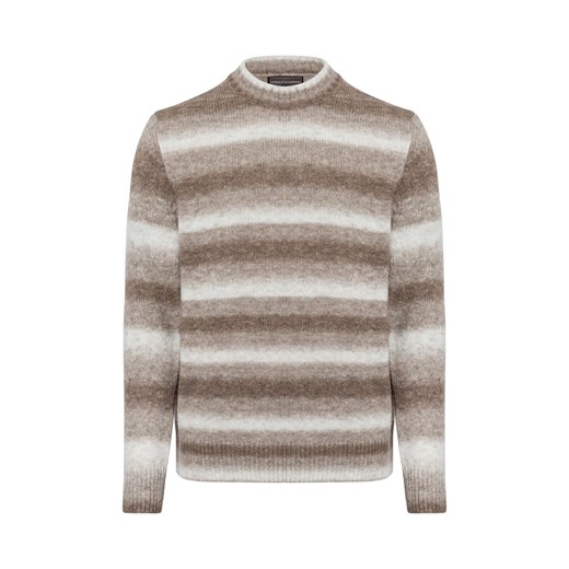 Finshley & Harding Męski sweter z dzianiny Mężczyźni beżowy w paski Finshley & Harding XXL vangraaf wyprzedaż
