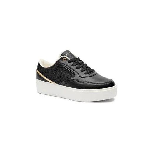 Buty sportowe damskie Tommy Hilfiger sneakersy na platformie z tkaniny wiązane