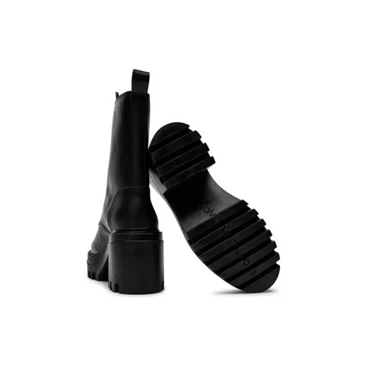 Calvin Klein Jeans Skórzane botki na słupku CHUNKY 36 Gomez Fashion Store okazja