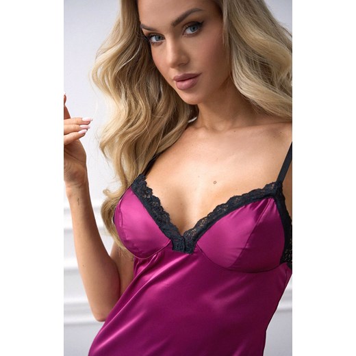 Koszulka nocna damska i stringi BelieveMe, Kolor różowo-czarny, Rozmiar L/XL Intymna.pl L/XL Intymna promocyjna cena