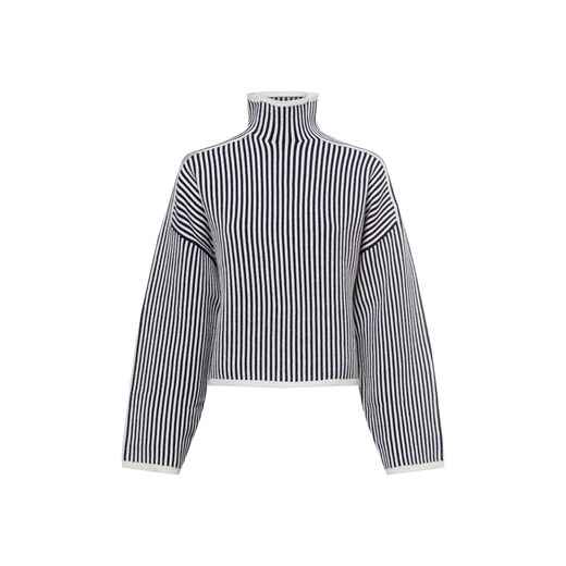 EDITED Damski sweter z dzianiny - Nohea Jumper Kobiety Sztuczne włókno granatowy w paski ze sklepu vangraaf w kategorii Swetry damskie - zdjęcie 175569461