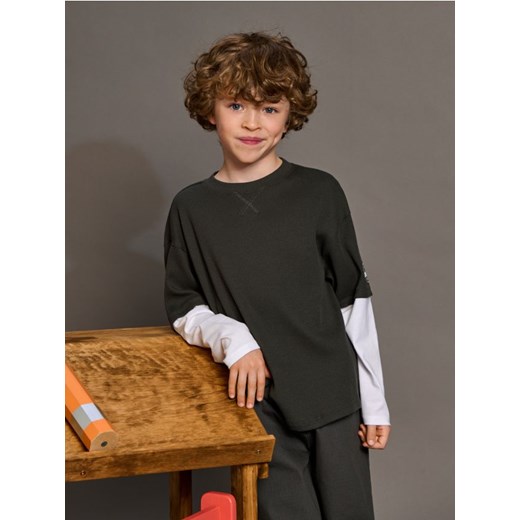 Sinsay - Koszulka z długimi rękawami - szary ze sklepu Sinsay w kategorii T-shirty chłopięce - zdjęcie 175569852