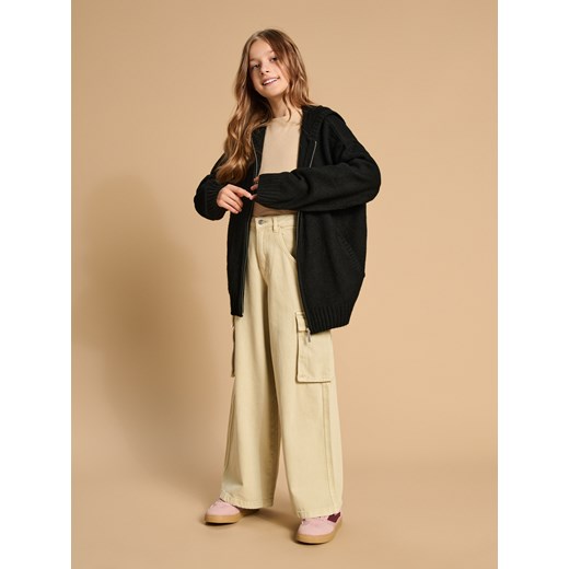 Sinsay - Sweter na zamek - czarny Sinsay 152 Sinsay