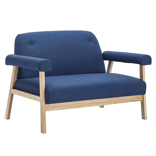 2-osobowa sofa tapicerowana Uxis 2B - granatowa ze sklepu Edinos.pl w kategorii Sofy i kanapy - zdjęcie 175574032
