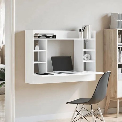 Wiszące białe biurko pod laptopa - Ukross Elior One Size Edinos.pl