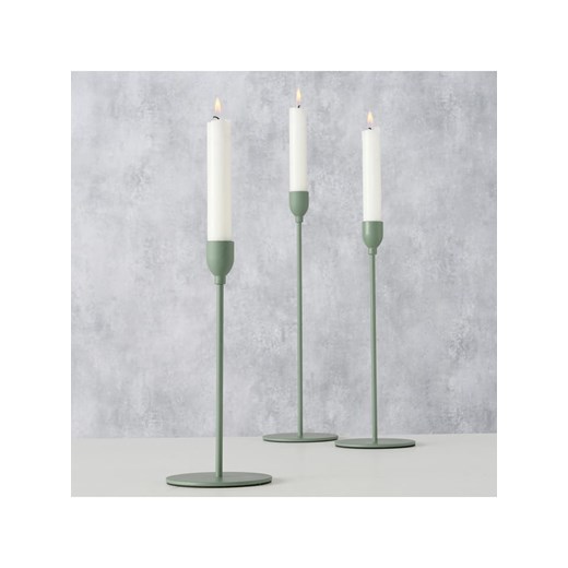 Boltze Świeczniki (3 szt.) &quot;Malte&quot; w kolorze zielonym Boltze onesize Limango Polska wyprzedaż