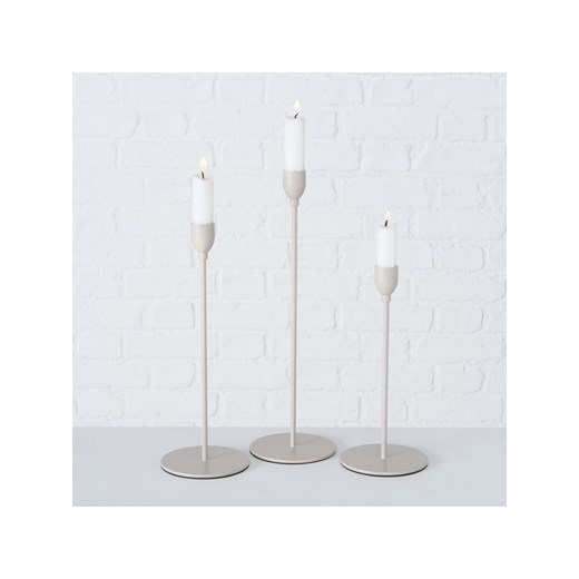 Boltze Świeczniki (3 szt.) &quot;Malte&quot; w kolorze beżowym Boltze onesize Limango Polska okazyjna cena