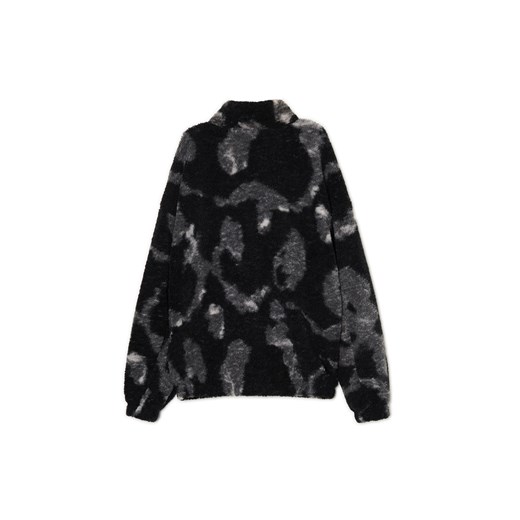 Cropp - Czarna polarowa bluza ze stójką - czarny Cropp XL Cropp