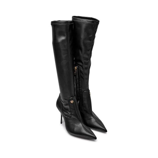 Love Moschino Kozaki na szpilce SPILLO95 | z dodatkiem skóry Love Moschino 40 Gomez Fashion Store