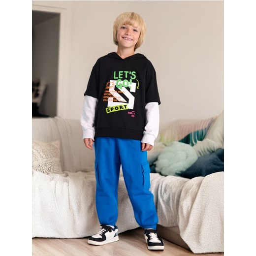 Sinsay - Spodnie dresowe cargo - niebieski - id: 488AY-54X - marki Sinsay - 175582901 Sinsay - Spodnie dresowe cargo - niebieski ze sklepu Sinsay w kategorii Spodnie chłopięce - zdjęcie 175582901
