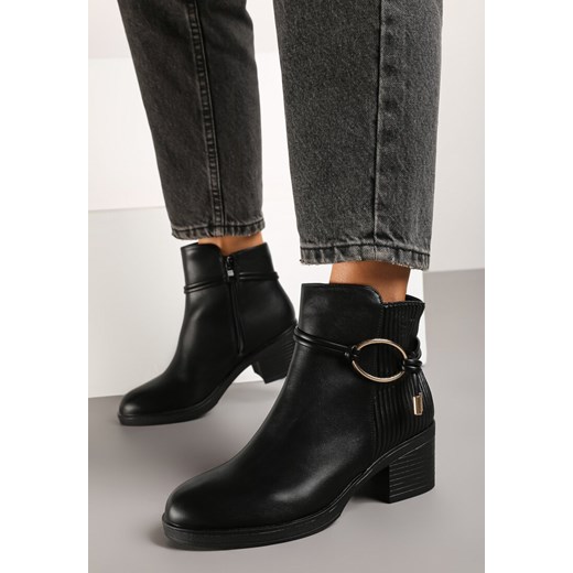 Botki Renee eleganckie bez zapięcia