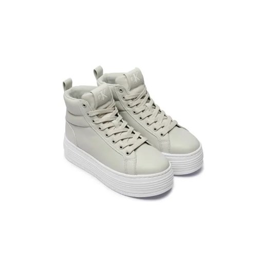 Buty sportowe damskie Calvin Klein sneakersy sznurowane tkaninowe na platformie 