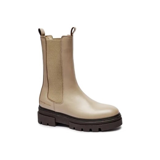 Tommy Hilfiger Skórzane sztyblety MONOCHROMATIC CHELSEA ze sklepu Gomez Fashion Store w kategorii Botki - zdjęcie 175585952