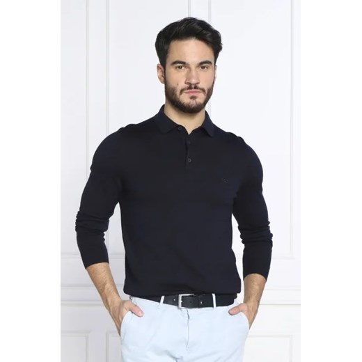 BOSS BLACK Wełniane polo | Regular Fit ze sklepu Gomez Fashion Store w kategorii T-shirty męskie - zdjęcie 175585994