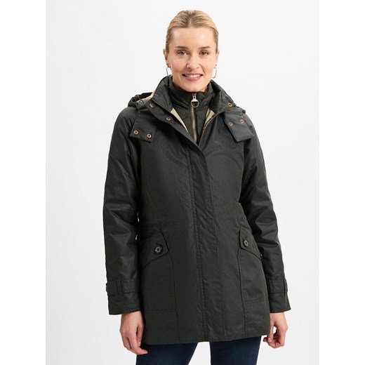 Barbour Kurtka damska Kobiety Bawełna khaki jednolity ze sklepu vangraaf w kategorii Parki damskie - zdjęcie 175589104