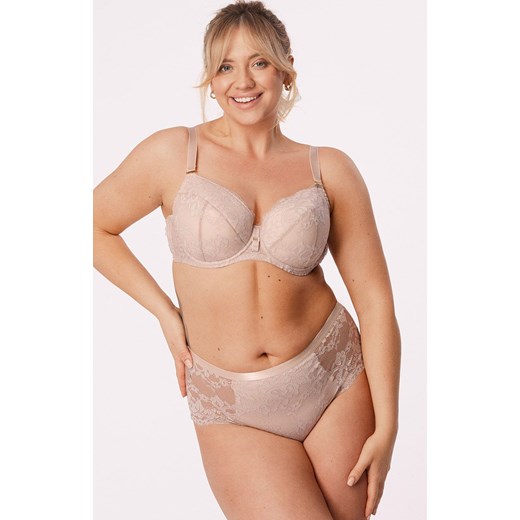 Koronkowy biustonosz usztywniany Sephora, Kolor cappuccino, Rozmiar 70D, Mefemi ze sklepu Intymna w kategorii Biustonosze - zdjęcie 175591020