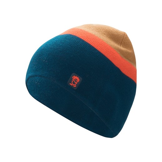 Trollkids Czapka beanie &quot;Nordland&quot; w kolorze niebiesko-jasnobrązowym ze sklepu Limango Polska w kategorii Czapki dziecięce - zdjęcie 175591914