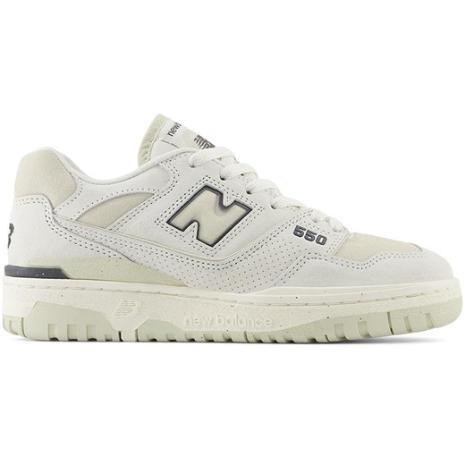 Buty sportowe damskie New Balance w stylu casual beżowe na wiosnę sznurowane na płaskiej podeszwie
