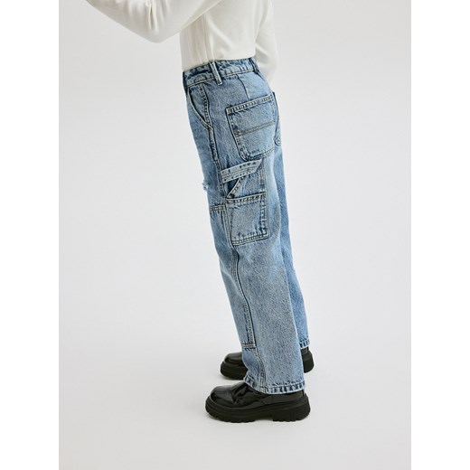 Reserved - Jeansy straight - niebieski Reserved 152 (11 lat) Reserved