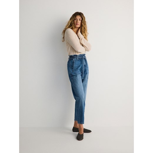 Reserved jeansy damskie bawełniane w miejskim stylu